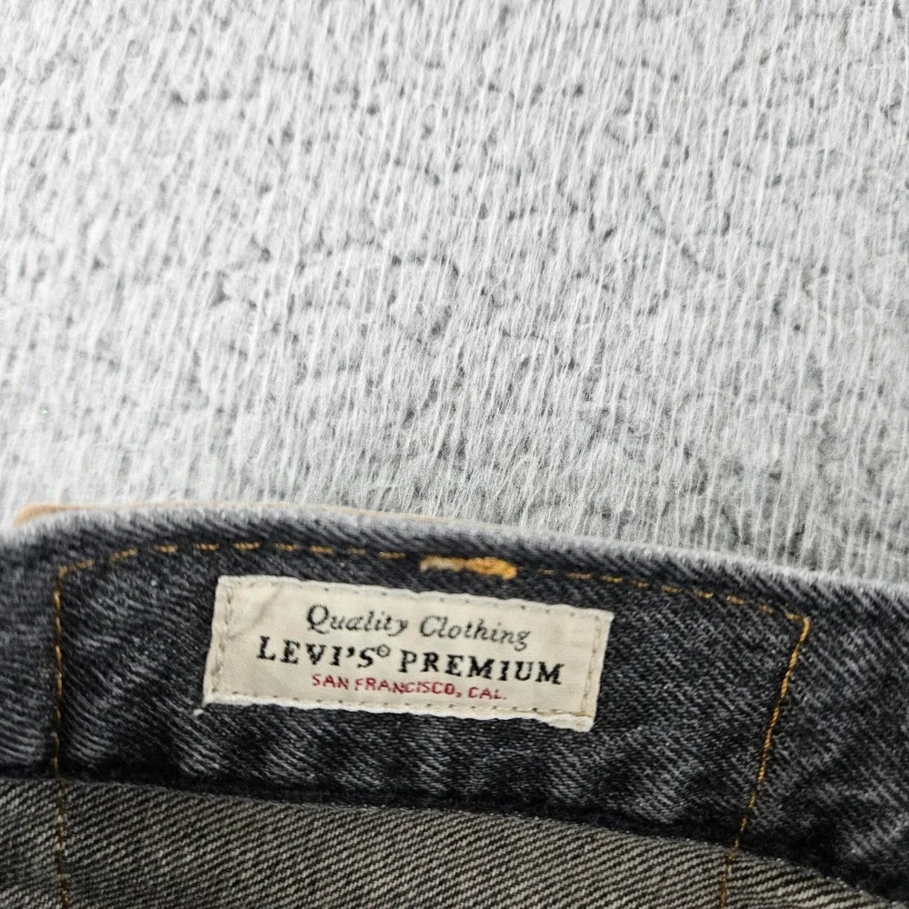 Levis Jeans Mens 31 Black Premium 512‎ Slim Tapered Lo Ball Stretch Denim
